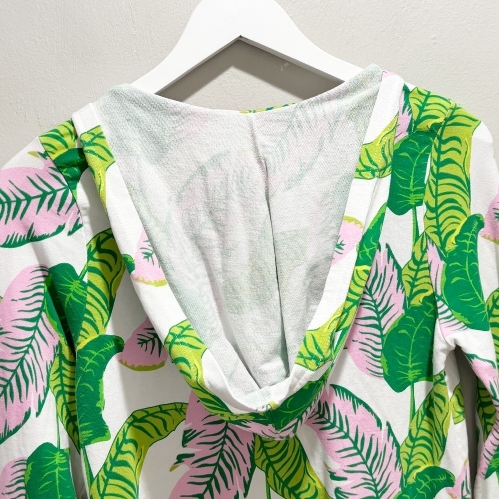 MACBETH COLLECTION Women’s Green Pink Coastal Prep Hooded Dress Cover-Up Size M - Picture 6 of 9